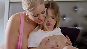 Blonde Teen Gets Her Pussy Licked By Her Stepmom